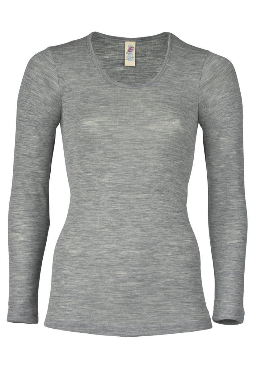 Marlowe Nature Langarm-Shirt grey melange 38/40 Wolle-Seide