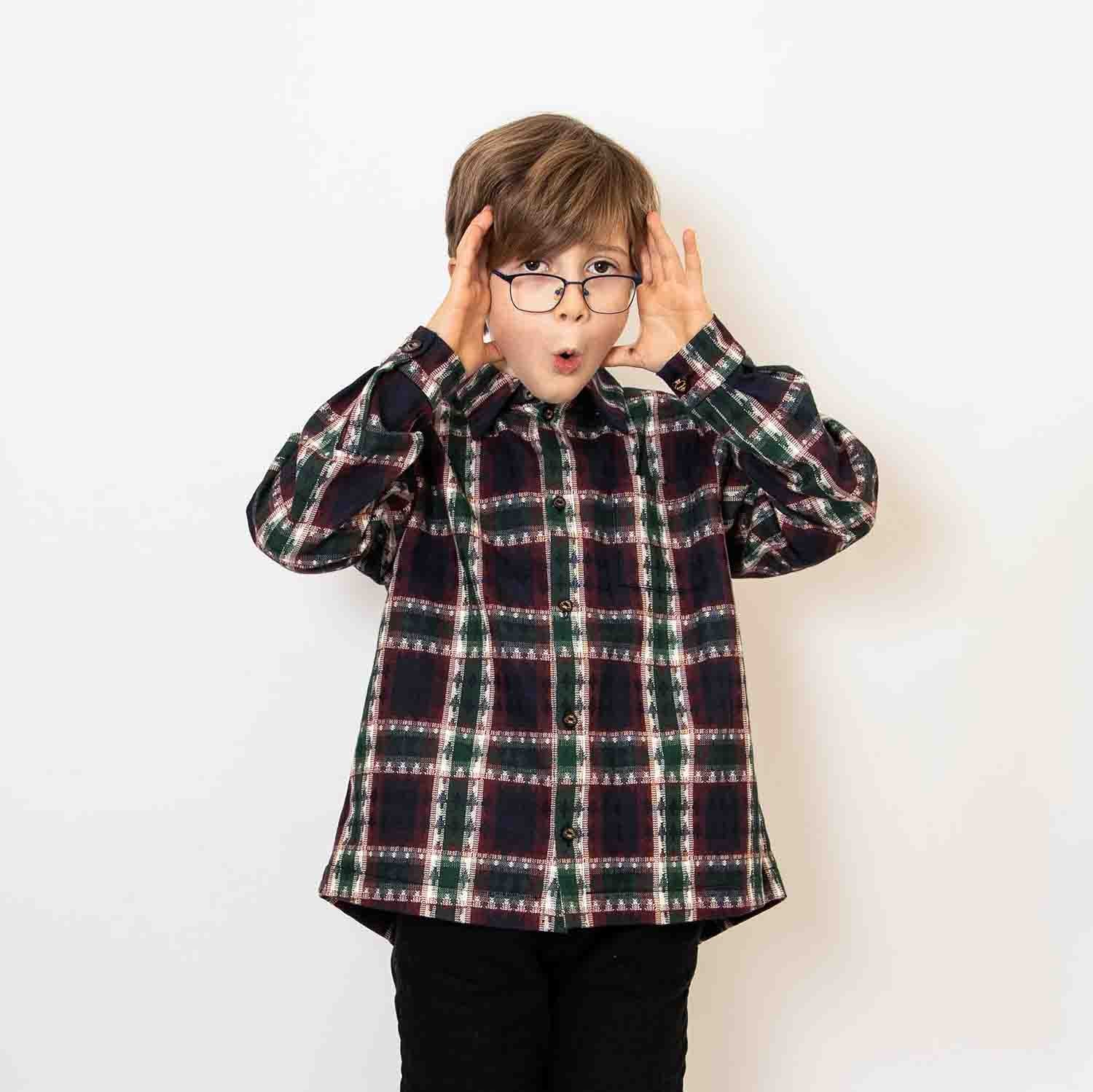 Infantium Victoria Christmas Checked Shirt Hemd Karo 116 Baumwolle