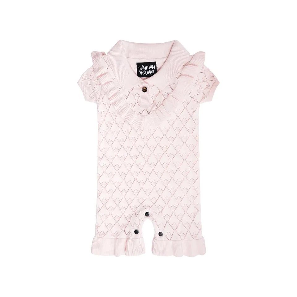 Infantium Victoria Pink Baby Romper Overall Rosa 68 Bio-Baumwolle