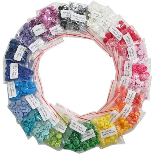 Kam Snaps Plastic Snaps Größe 20 Druckknöpfe Glossy 250 Sets
