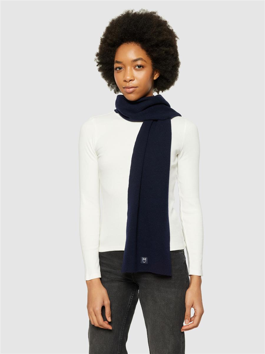 Marlowe Nature Rib Knit Wool Scarf Schal Lammwolle black jet