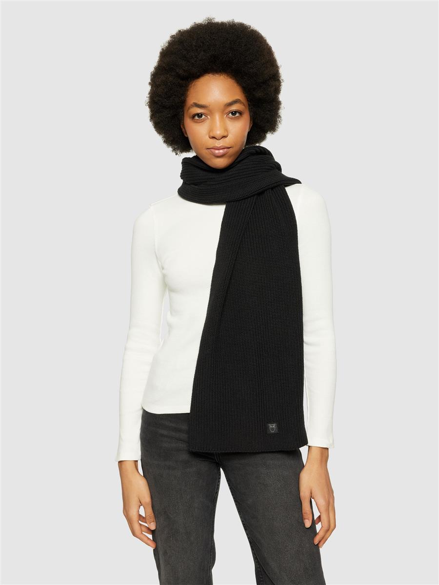 marlowe nature Rib Knit Scarf Schal dark olive Bio
