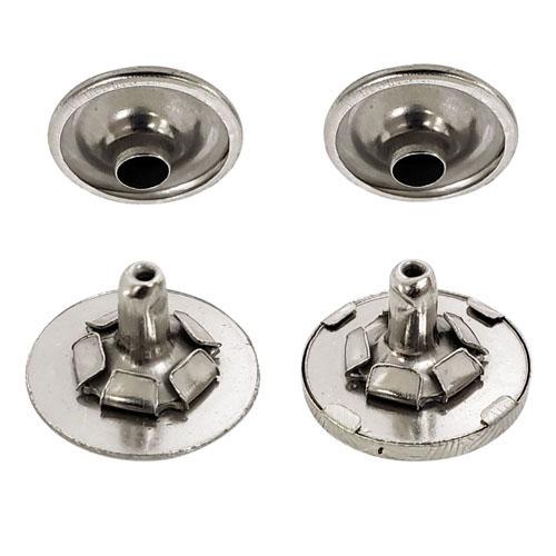 Kam Snaps Magnetknöpfe Nieten 14 mm Silber 15 Sets