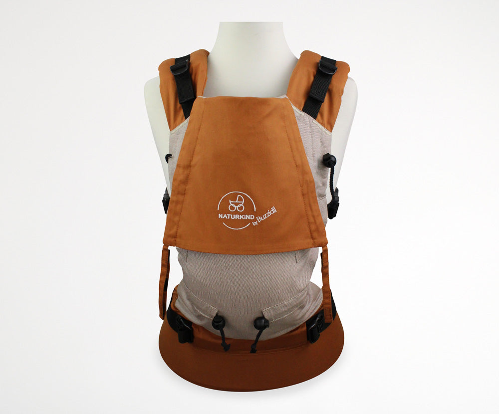 Naturkind Babytrage Auslaufmodell Cord Cognac Bio-Baumwolle