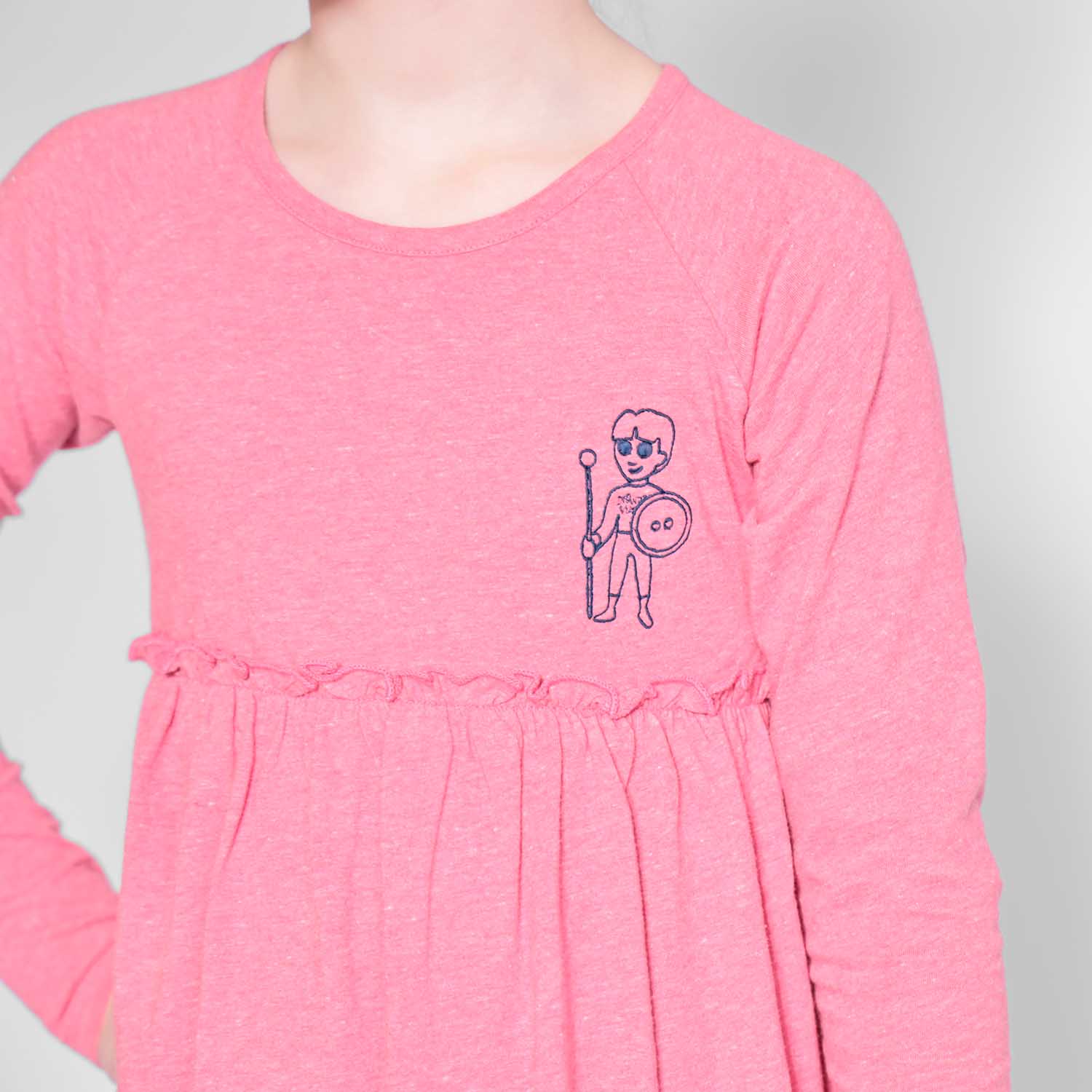 Infantium Victoria Kleid Rosa 128 Bio-Baumwolle Stickerei