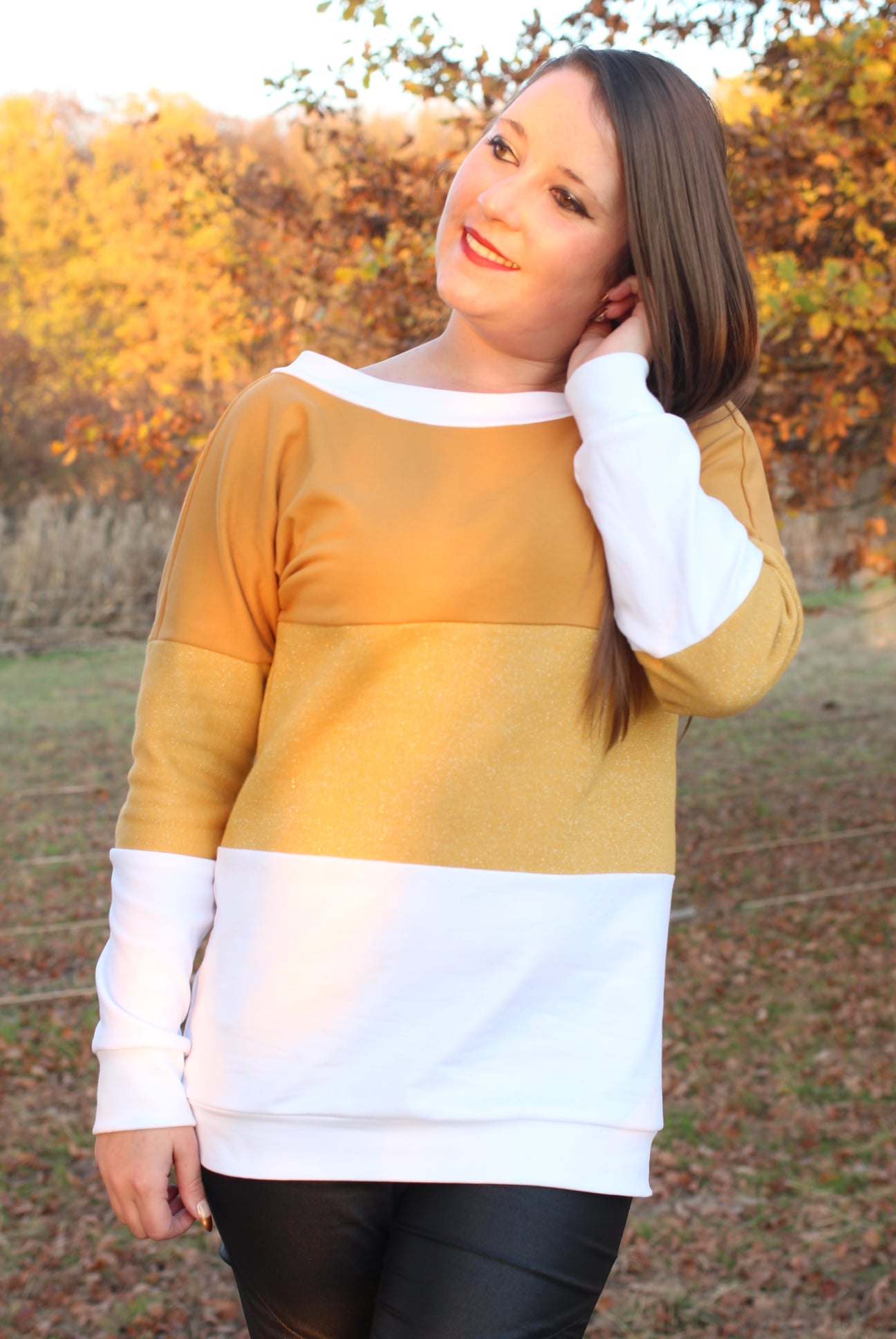 Schnittrebell Ebooks Pullover Jenna Schnittmuster Gr.32-50 Rücken-V