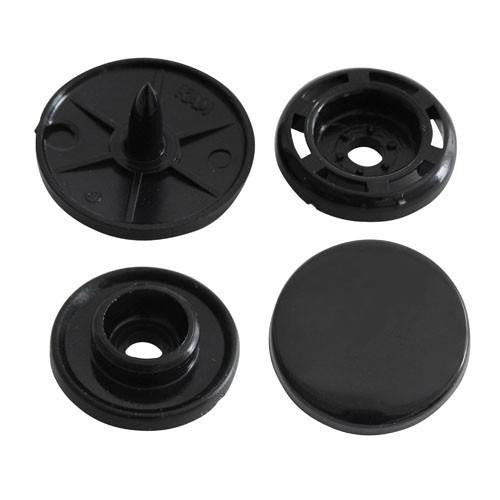 Kam Snaps Plastic Snaps Druckknöpfe B05 Black Größe 22 50 Sets