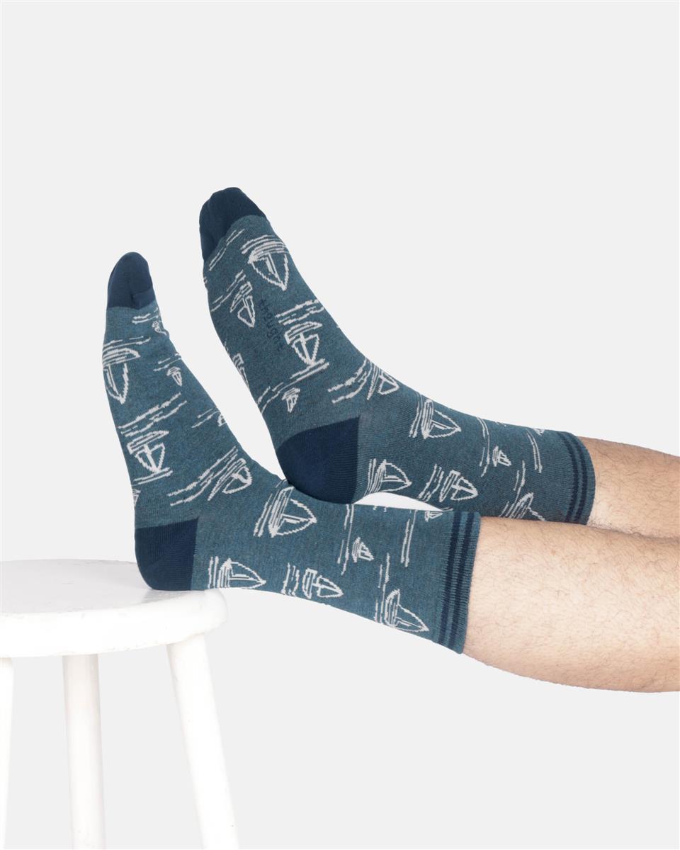 marlowe nature Boating Bamboo Socks Socken lake blue marl 41-47
