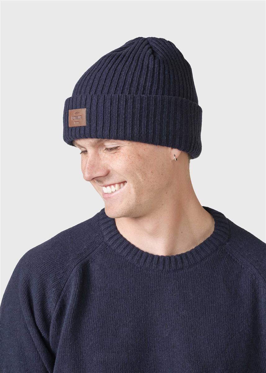Klitmøller Heavy Rib Beanie Merinomütze black