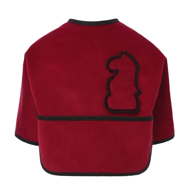 Infantium Victoria Red Corduroy Bib Lätzchen Rot Cord 68