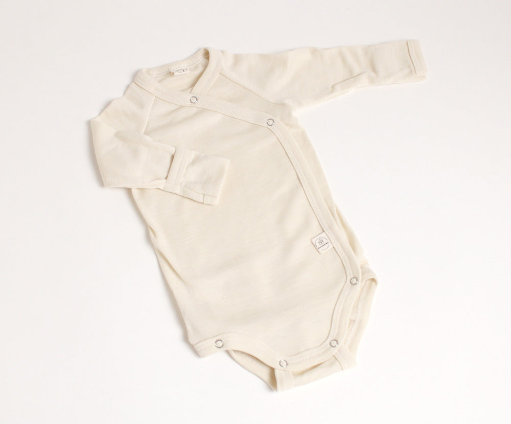 Naturkind Wolle Seide Body langarm Marineblau 50/56 GOTS