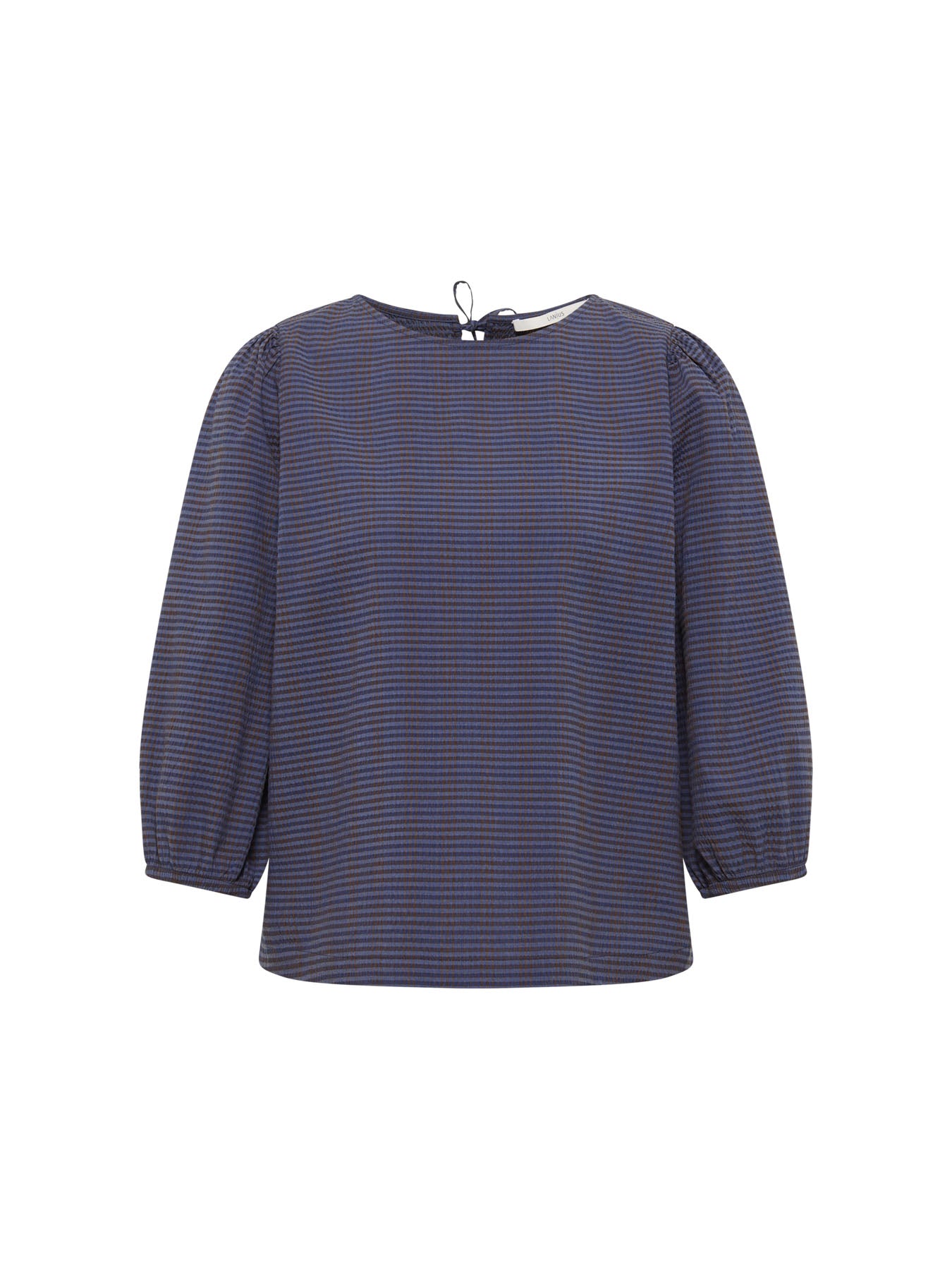 Marlowe Nature Bluse Streifen Bluse blue/brown Bio-Baumwolle