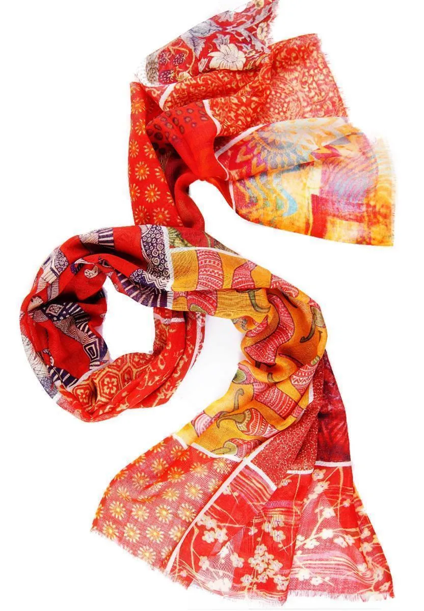 marlowe nature Ginger Schal 70x180 rot Wolle