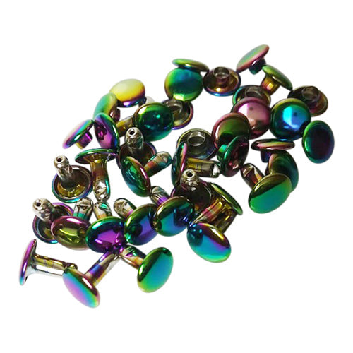 Kam Snaps Rivets Hohlnieten 6mm Gold 50 Sets