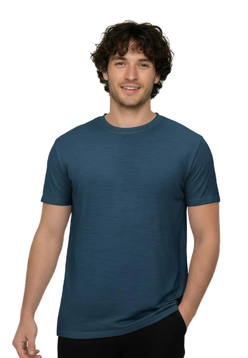 Marlowe Nature Basic Loom Shirt Merino blue pine Größe M
