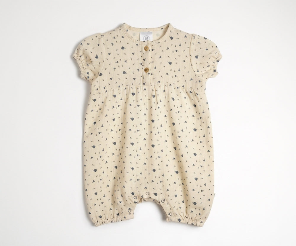 Naturkind Musselin Sommer-Overall GOTS Navy 50/56 Baumwolle