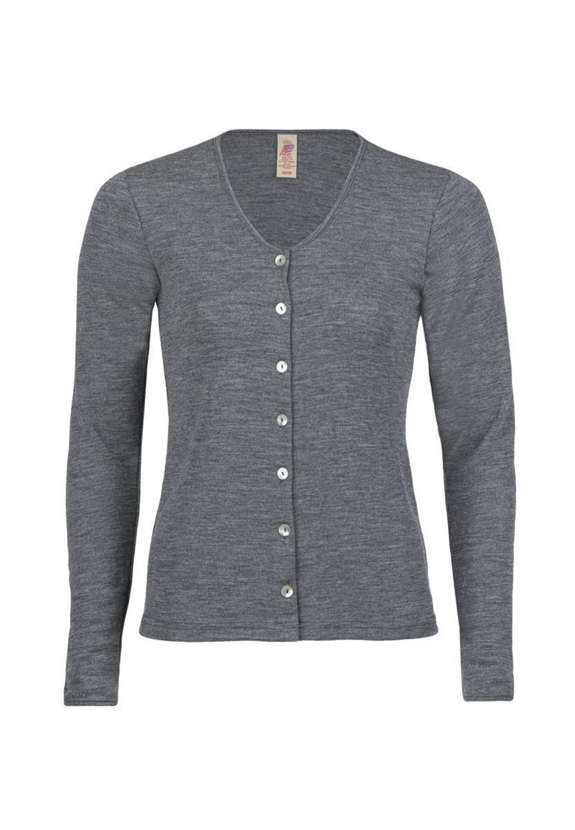 Engel Cardigan Strickjacke schiefer 34/36 Bio-Merinowolle