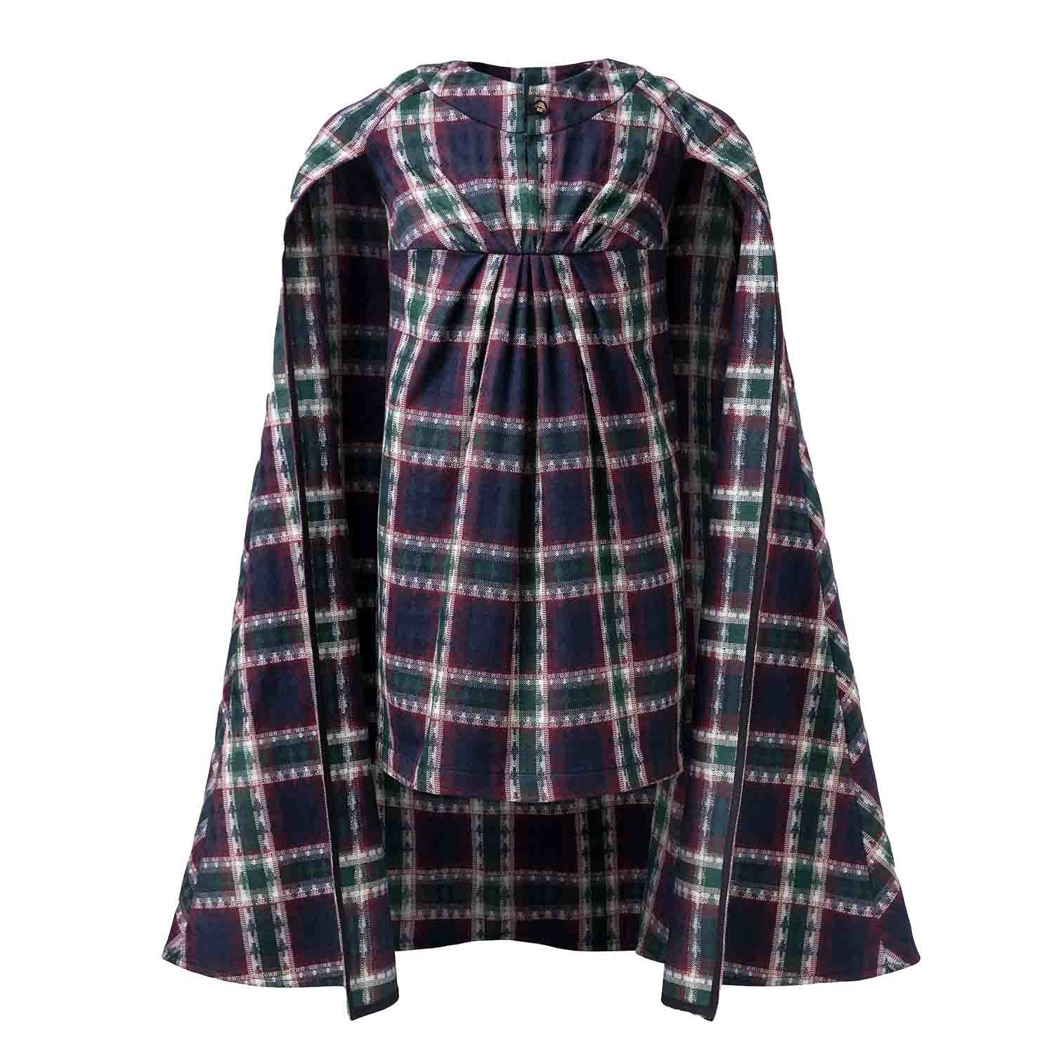 Infantium Victoria Tartan Cape Kleid Kariert Gr. 128