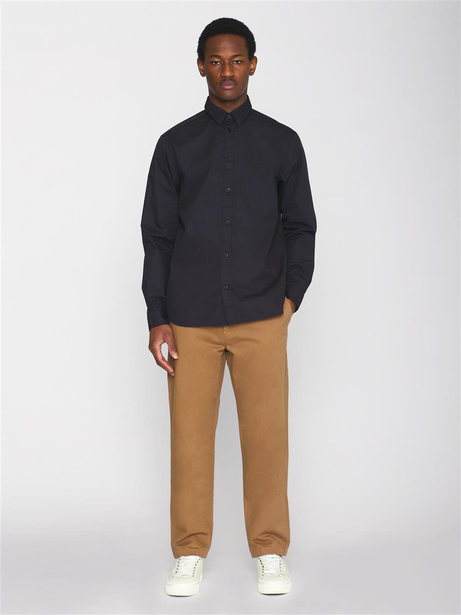 marlowe nature Alf Regular Crispy Cotton Herrenhemd schwarz