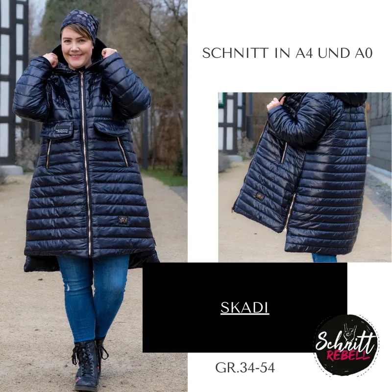 Schnittrebell Skadi Steppmantel Schnittmuster Gr.34-54 PDF