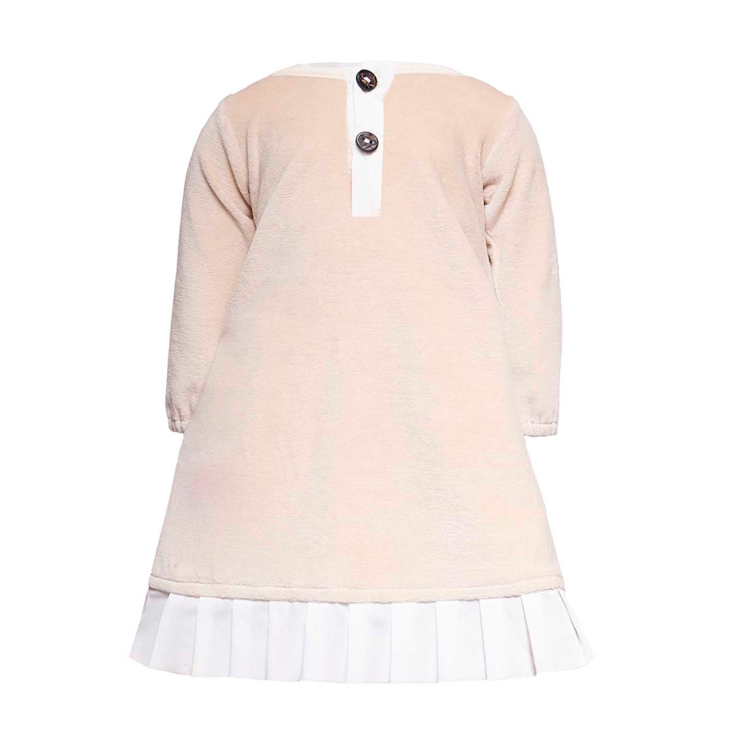 Infantium Victoria Babykleid Pfirsich Applikation Baumwolle