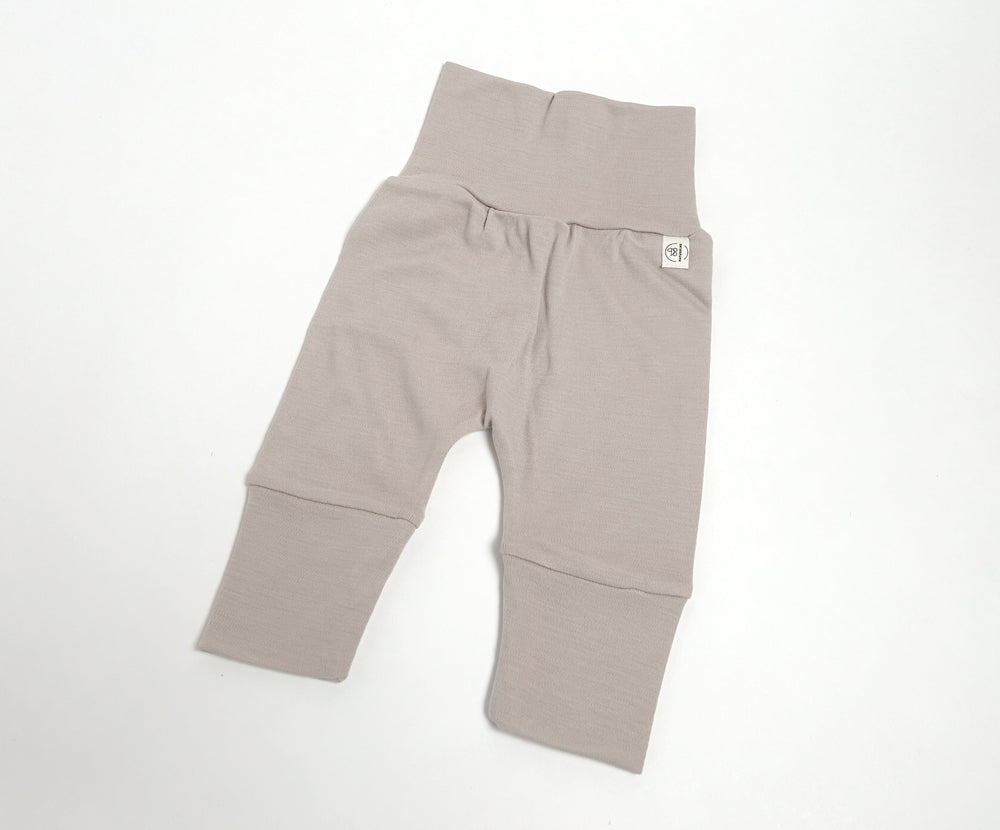 Naturkind Pumphose Merinowolle Hellgrau 62/68 GOTS Babyhose