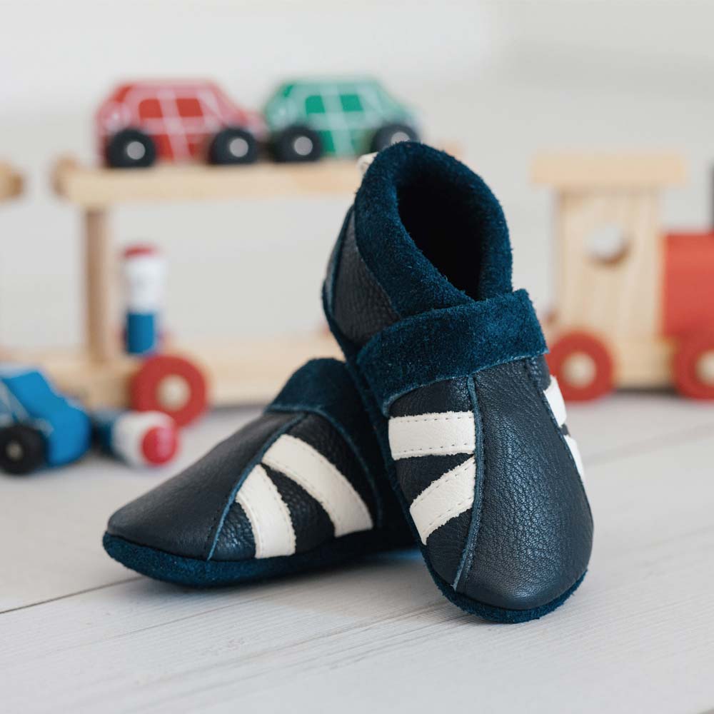 Pantolinos Sporto Krabbelschuhe uni Naturleder schlicht