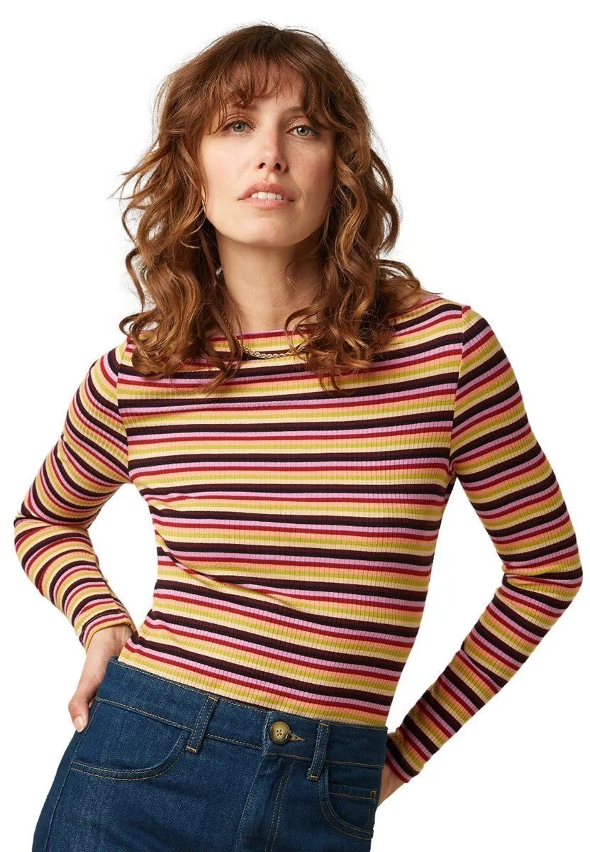 King Louie Marina Top Josie Stripe Shirt multi color Ecovero S-XL