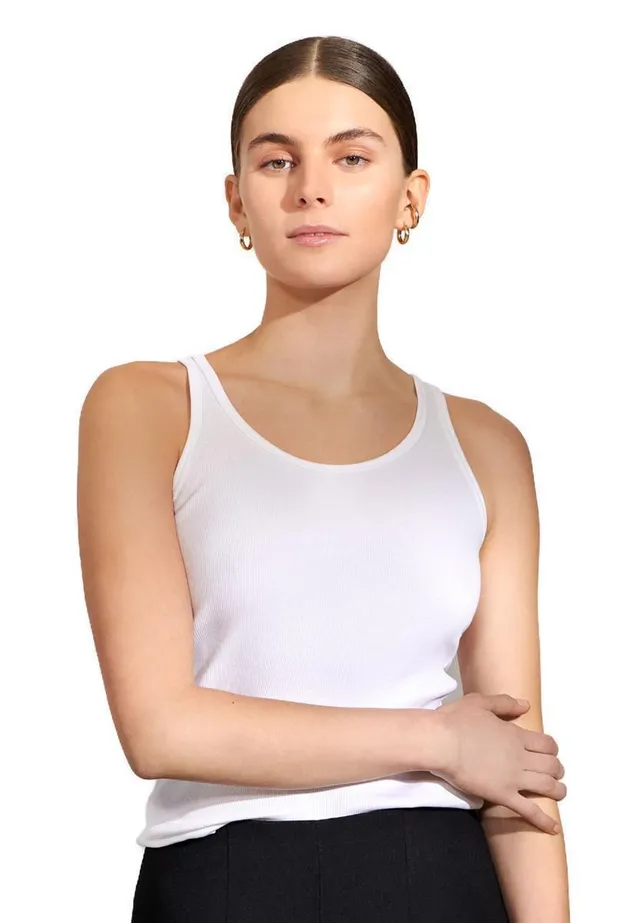 Marlowe Nature Tank Ribbed Rippentop Bio-Baumwolle black