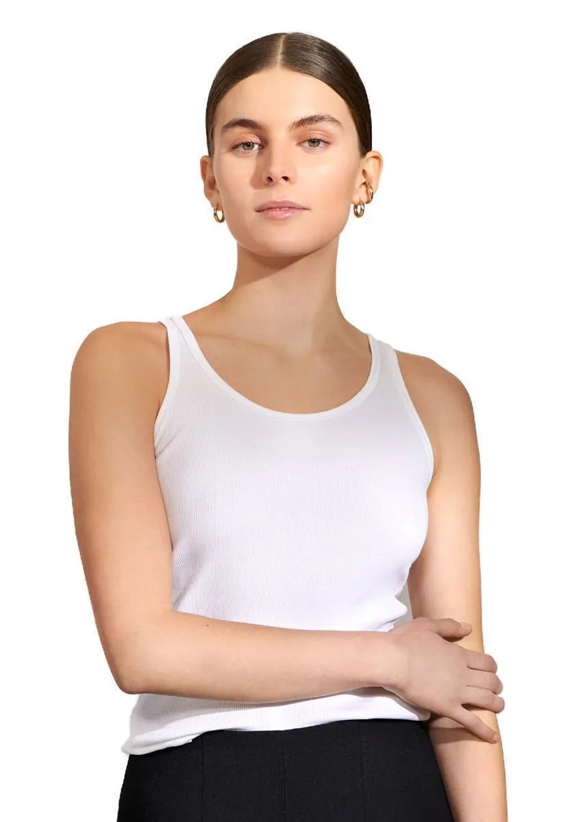 Marlowe Nature Tank Ribbed Rippentop Bio-Baumwolle black