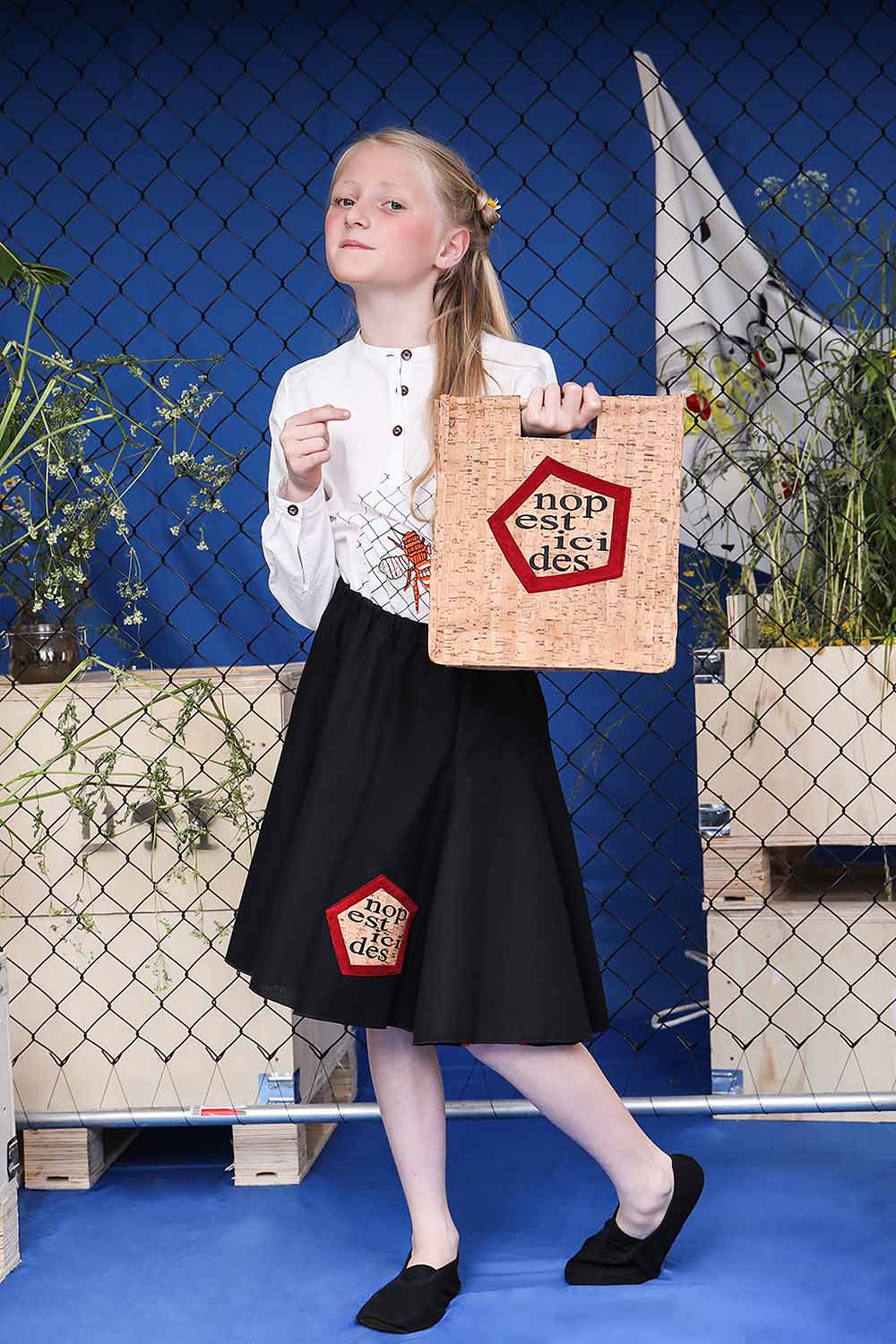 Infantium Victoria Black Circle Skirt Kinderrock schwarz Twill