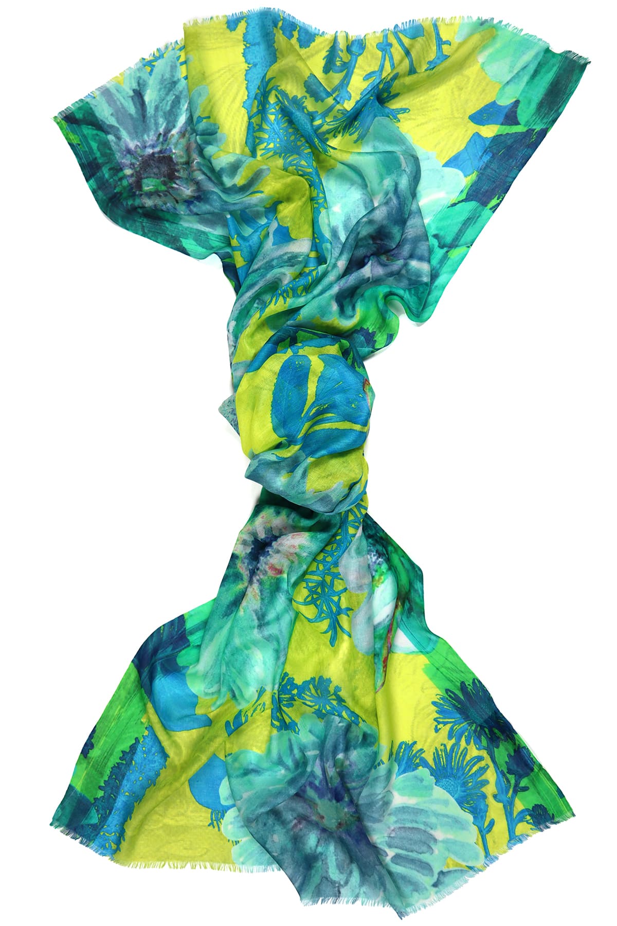 Salto Jolanda Schal floral Seide Lyocell 70x180cm divers