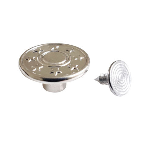 Kam Snaps Metal Snaps Jean Buttons 17mm Silber 25 Sets