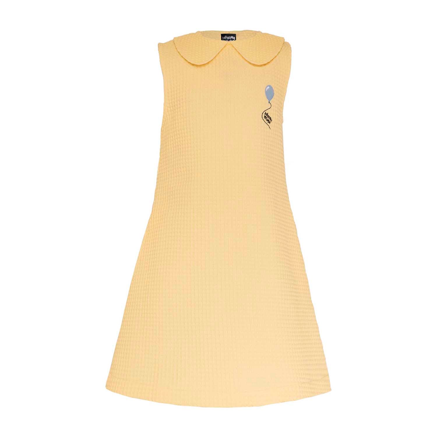 Infantium Victoria Yellow Waffle Kleid Gelb Stickerei