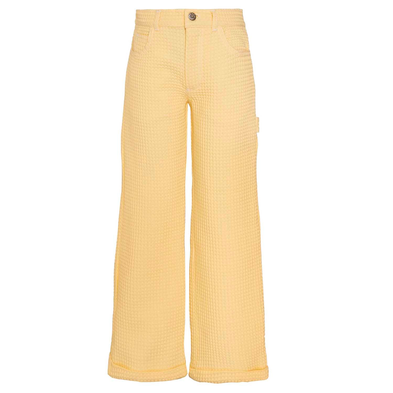 Infantium Victoria Stoffhose Gelb Gr.116 Waffle Baumwolle