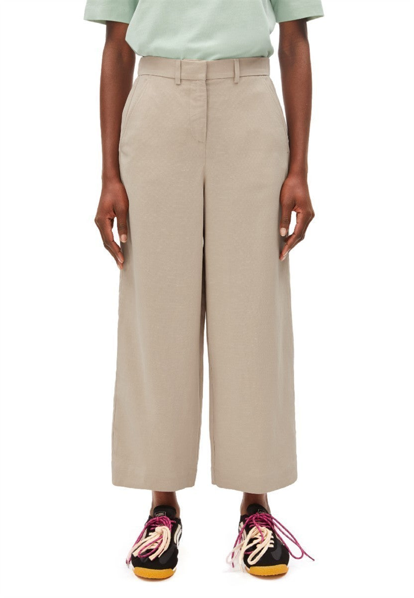 Armedangels Caarunus Lino Hose sandstone weites Leinen