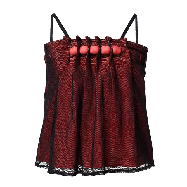 Infantium Victoria Camisole Top Rot 68 Baumwolle Tüll