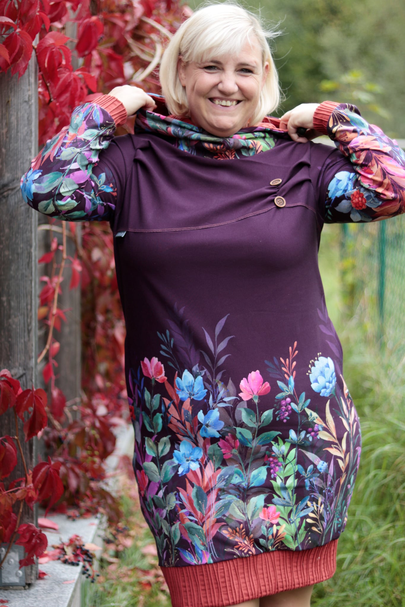 Schnittrebell Elise Add On Hoodiekleid Gr.34-54 Schnittmuster Digital