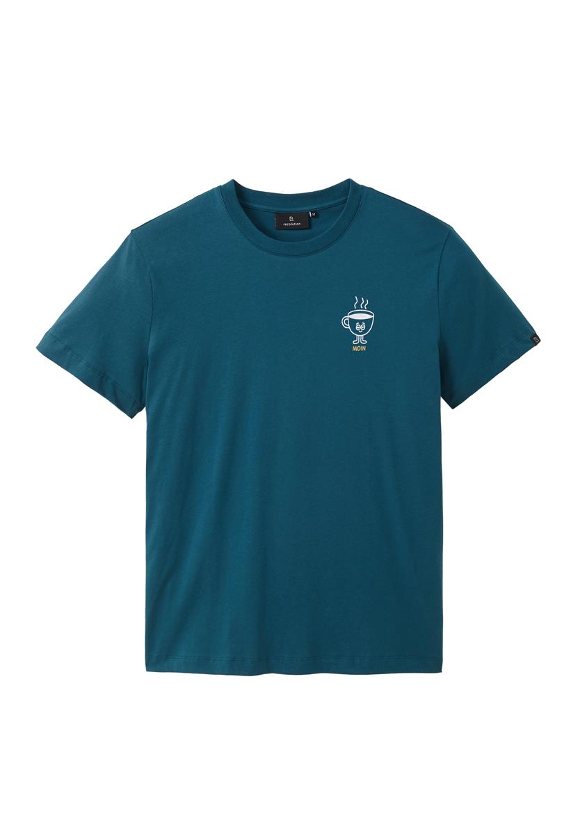Marlowe Nature Agave Moin T-Shirt Deep Teal Bio