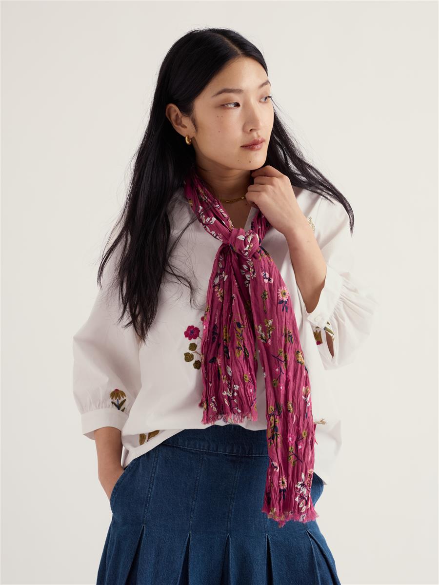marlowe nature Larissa Scarf Schal flora study rosa One Size
