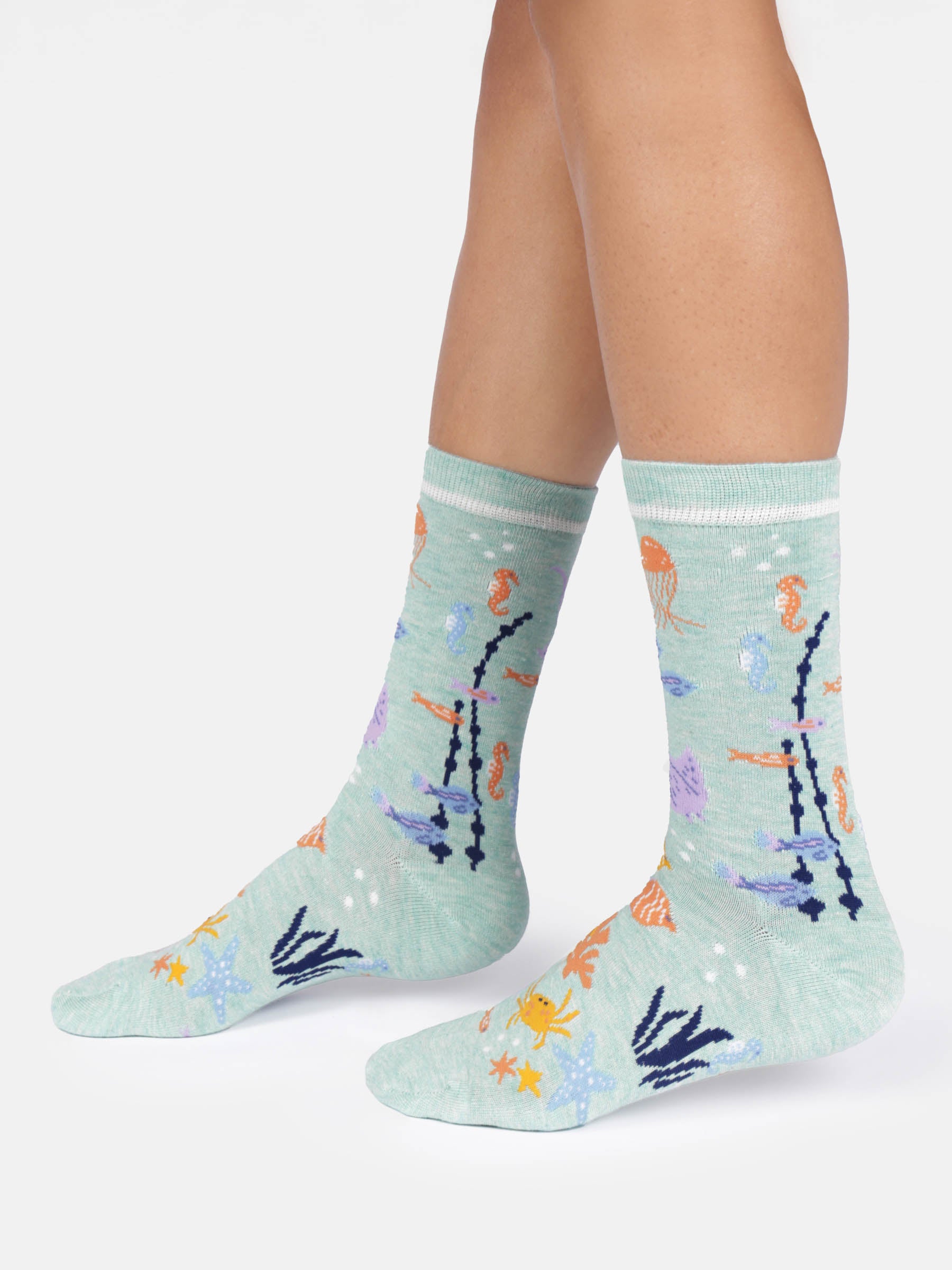 Thought Under The Sea Crew Socks Damen cornflower blue 37-41