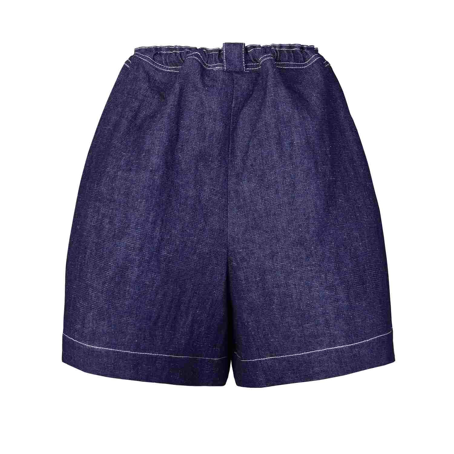 Infantium Victoria Denim Culotte Grün 128 Hanf Baumwolle