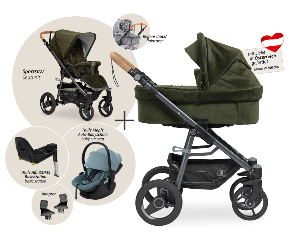 Naturkind Lux Evo 4in1 Kinderwagen mit Autoschale