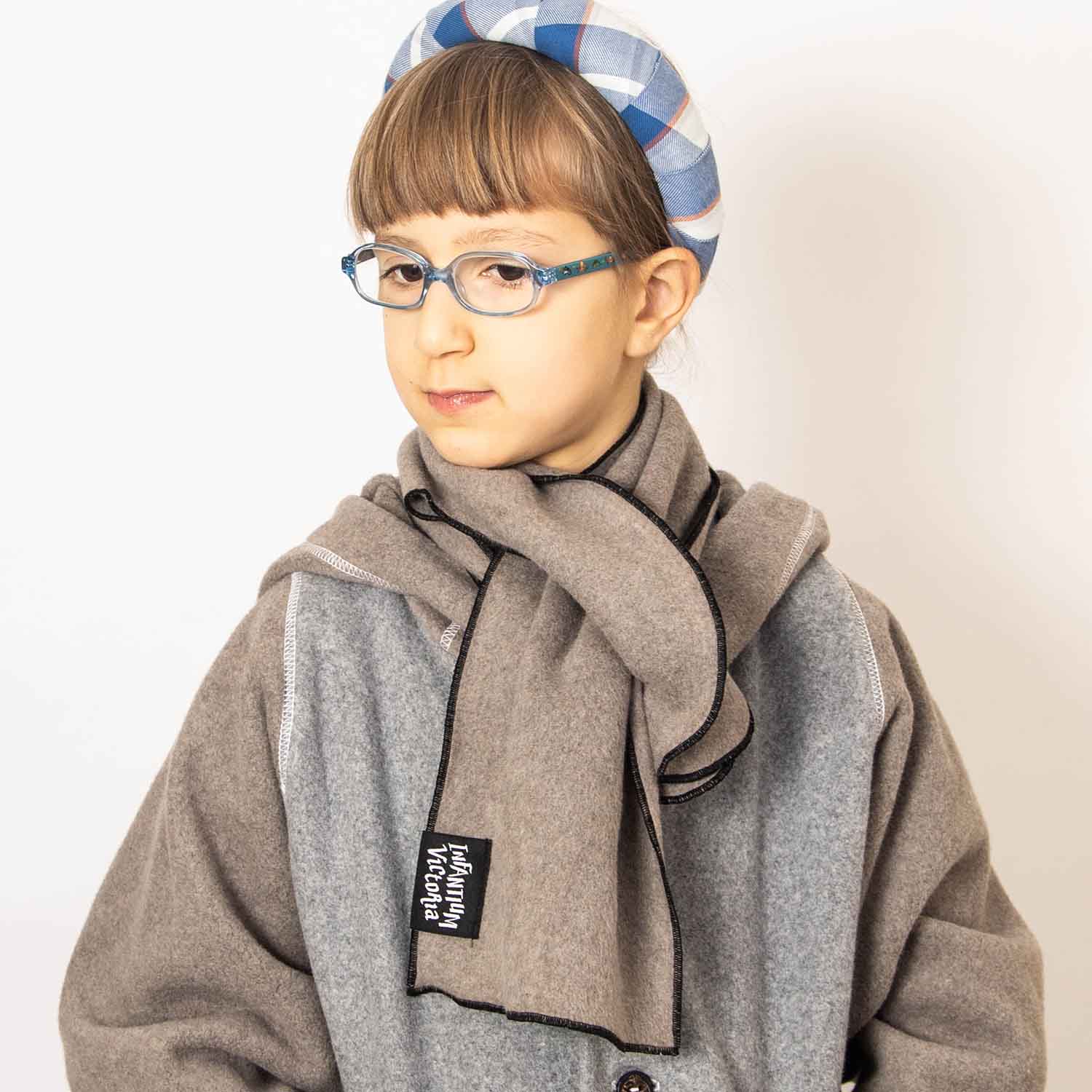 Infantium Victoria Beige Cotton Fleece Schal Baumwoll-Fleece