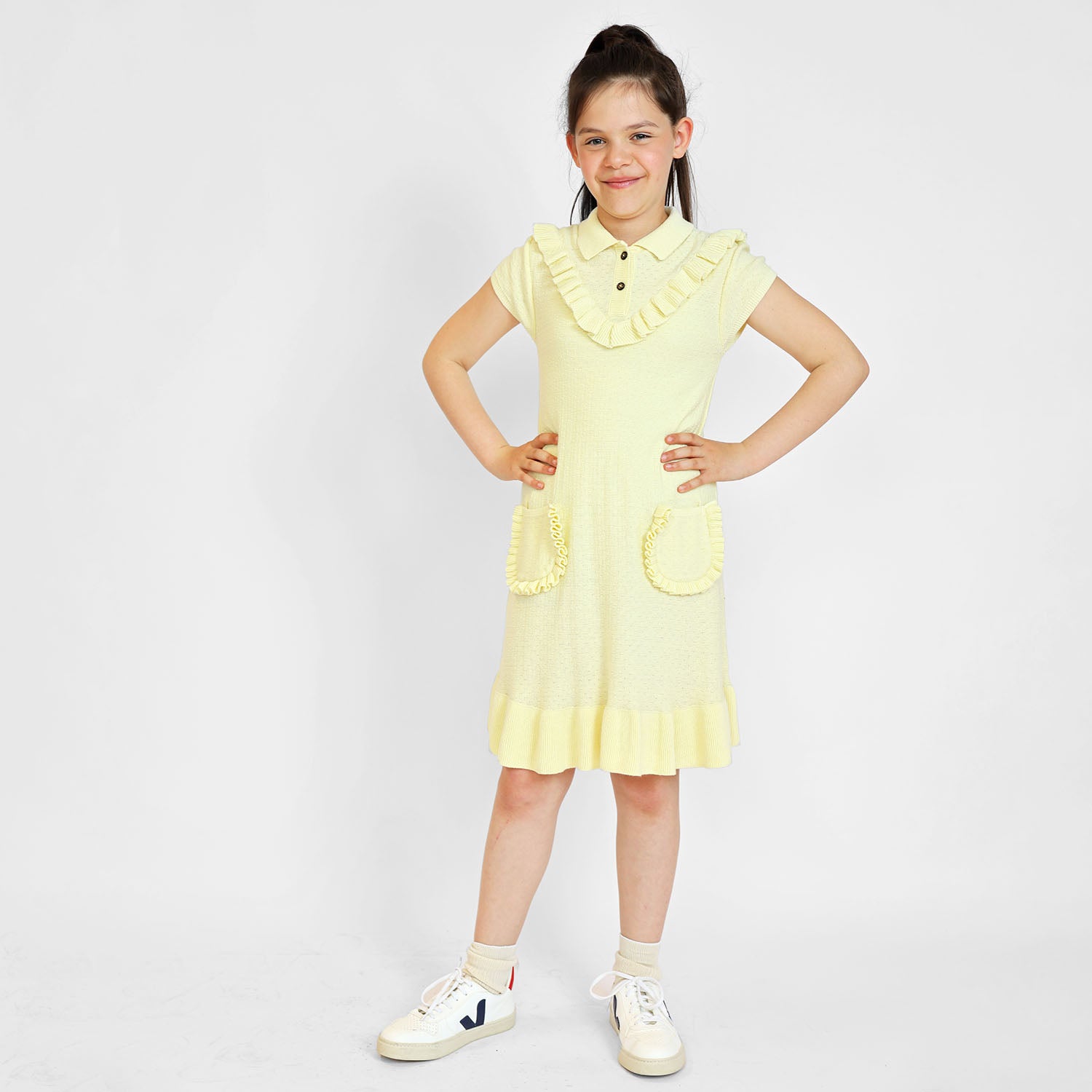 Infantium Victoria Dresses Midikleid Gelb 92 Bio-Baumwolle