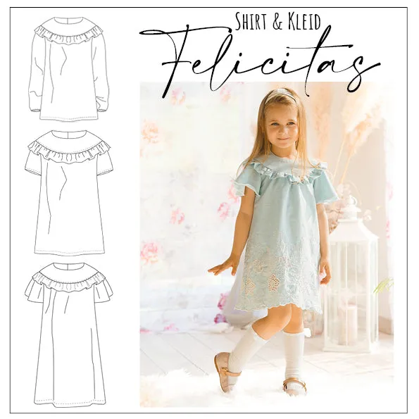 Moeve Design Felicitas Gr. 74-158 Schnittmuster Bluse Kleid Webware