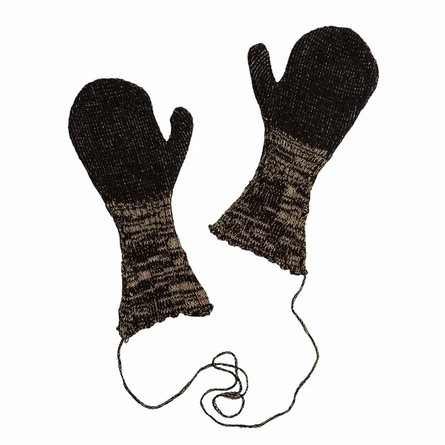 Infantium Victoria Handschuhe schwarz-gelb Kinder Baumwolle