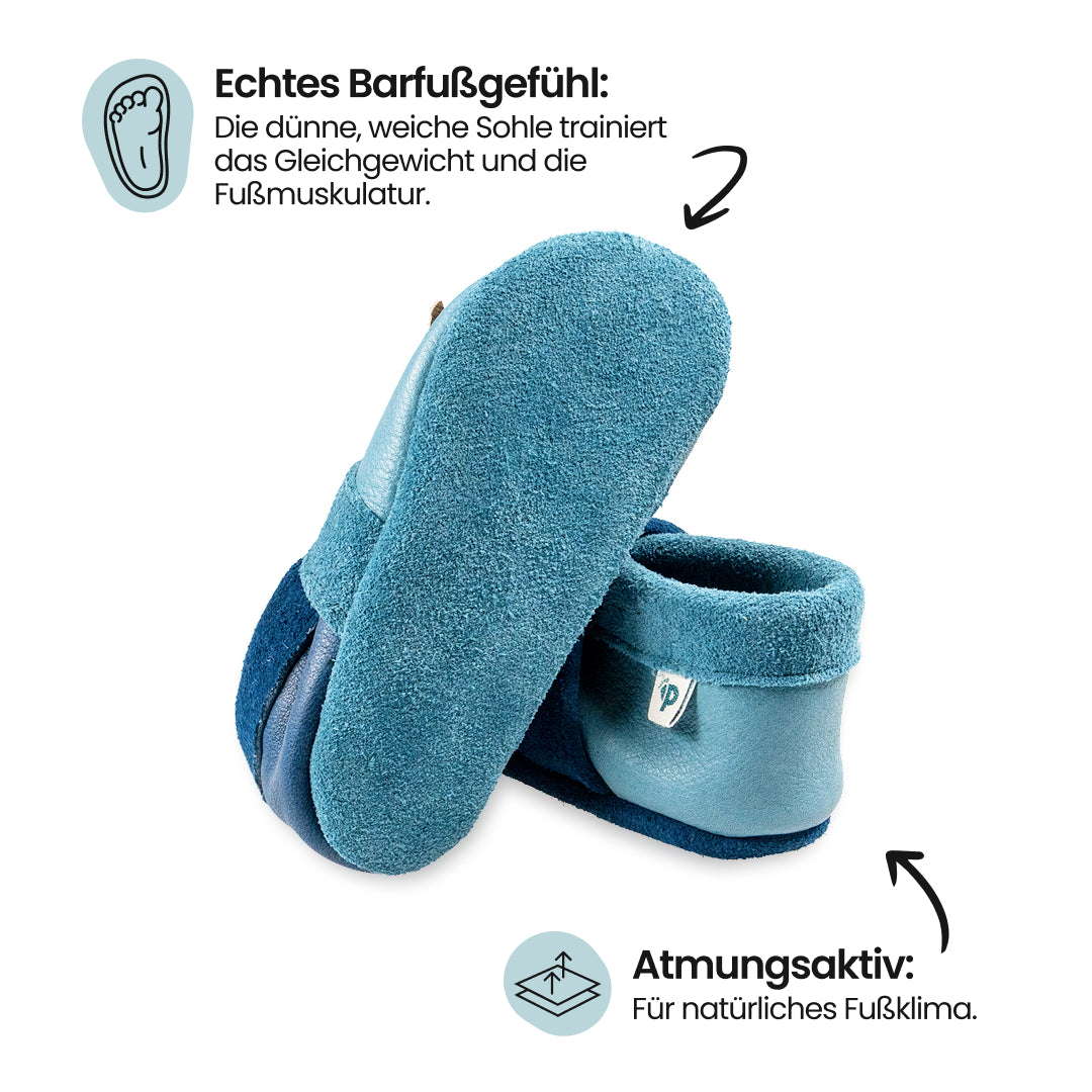 Pantolinos Elefanten Barfußschuhe paloma/tobago Leder