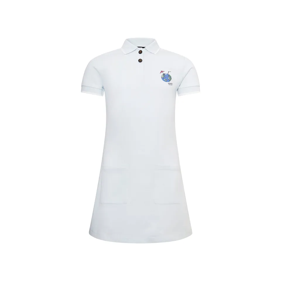 Infantium Victoria Polo Kleid blau Bio-Baumwolle GOTS