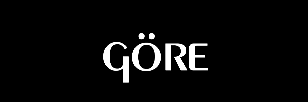 Schnittrebell Göre Webetikett schwarz/weiß 6x2 cm Polyester